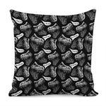 Black And White T-Rex Dinosaur Print Pillow Cover