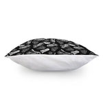 Black And White T-Rex Dinosaur Print Pillow Cover