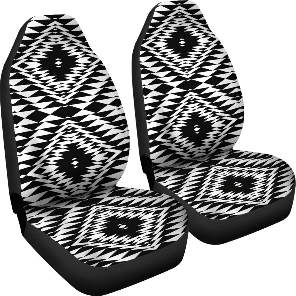 Black And White Taos Native American Universal Fit Car Seat Covers GearFrost