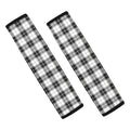 Black And White Tartan Pattern Print Car Seat Belt Covers