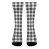 Black And White Tartan Pattern Print Crew Socks