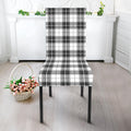 Black And White Tartan Pattern Print Dining Chair Slipcover