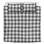 Black And White Tartan Pattern Print Duvet Cover Bedding Set