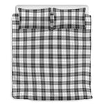 Black And White Tartan Pattern Print Duvet Cover Bedding Set