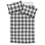Black And White Tartan Pattern Print Duvet Cover Bedding Set