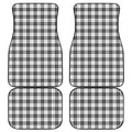 Black And White Tartan Pattern Print Front and Back Car Floor Mats