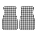 Black And White Tartan Pattern Print Front Car Floor Mats