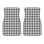 Black And White Tartan Pattern Print Front Car Floor Mats