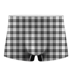 Black And White Tartan Pattern Print Men's Boxer Briefs