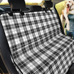 Black And White Tartan Pattern Print Pet Car Back Seat Cover