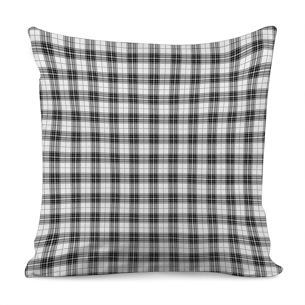 Black And White Tartan Pattern Print Pillow Cover