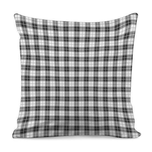 Black And White Tartan Pattern Print Pillow Cover