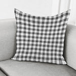 Black And White Tartan Pattern Print Pillow Cover
