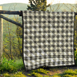 Black And White Tartan Pattern Print Quilt