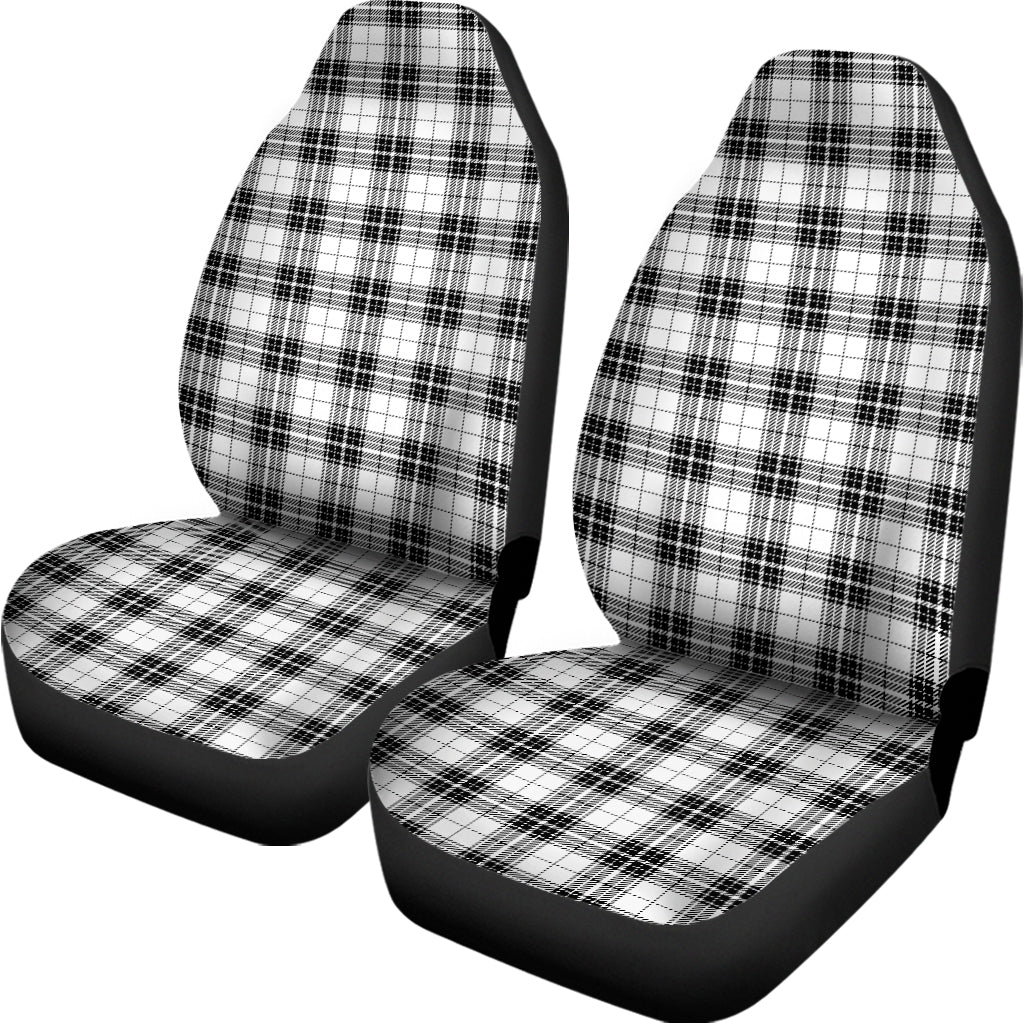 Black And White Tartan Pattern Print Universal Fit Car Seat Covers