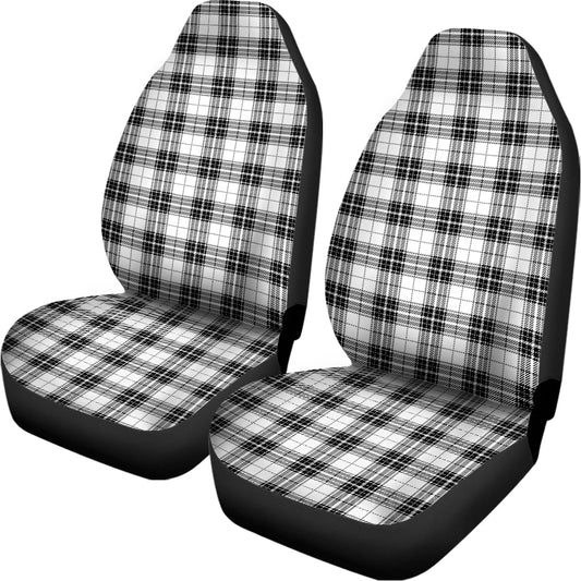 Black And White Tartan Pattern Print Universal Fit Car Seat Covers