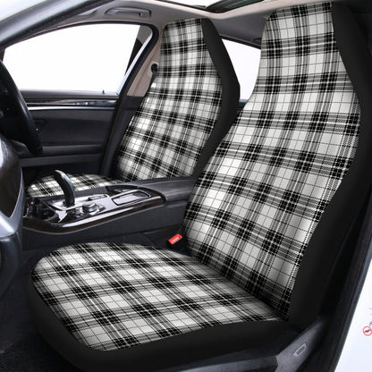 Black And White Tartan Pattern Print Universal Fit Car Seat Covers