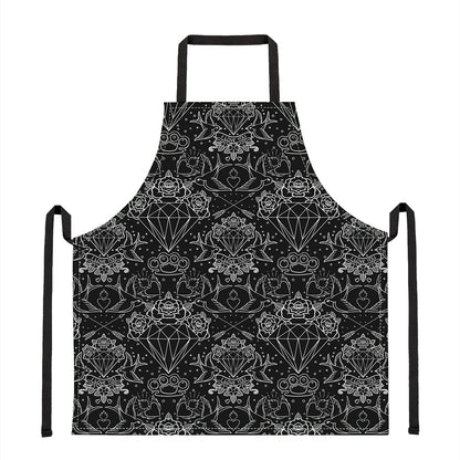 Black And White Tattoo Print Apron