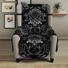 Black And White Tattoo Print Armchair Protector