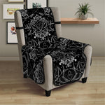 Black And White Tattoo Print Armchair Protector