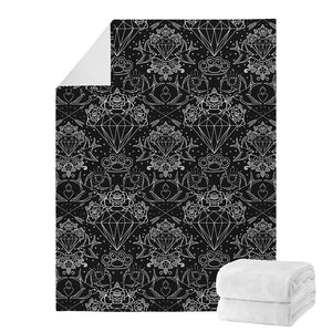 Black And White Tattoo Print Blanket