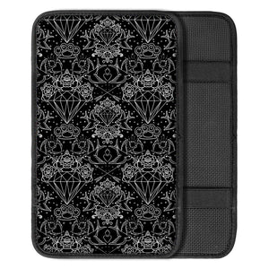 Black And White Tattoo Print Car Center Console Cover