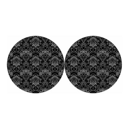 Black And White Tattoo Print Car Coasters