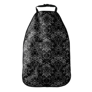 Black And White Tattoo Print Car Seat Organizers