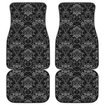 Black And White Tattoo Print Front and Back Car Floor Mats