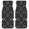 Black And White Tattoo Print Front and Back Car Floor Mats