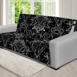 Black And White Tattoo Print Futon Protector