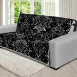 Black And White Tattoo Print Futon Protector