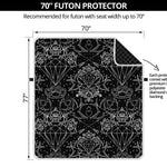 Black And White Tattoo Print Futon Protector