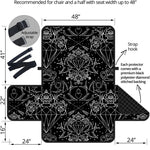 Black And White Tattoo Print Half Sofa Protector