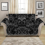 Black And White Tattoo Print Loveseat Protector