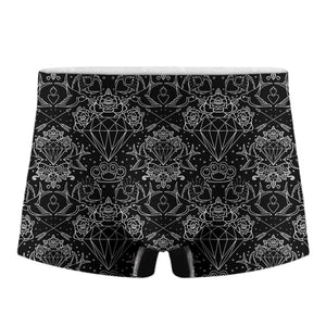 Black And White Tattoo Print Men's Boxer Briefs