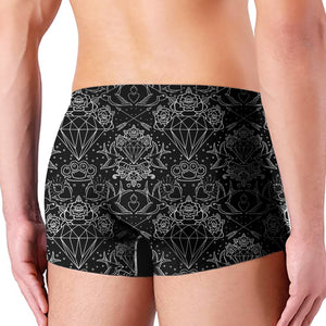 Black And White Tattoo Print Men's Boxer Briefs