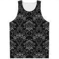 Black And White Tattoo Print Men's Tank Top