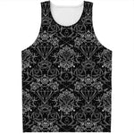 Black And White Tattoo Print Men's Tank Top