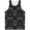 Black And White Tattoo Print Men's Tank Top