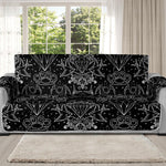 Black And White Tattoo Print Oversized Sofa Protector