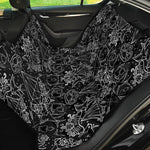 Black And White Tattoo Print Pet Car Back Seat Cover