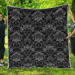 Black And White Tattoo Print Quilt