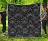 Black And White Tattoo Print Quilt