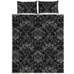 Black And White Tattoo Print Quilt Bed Set