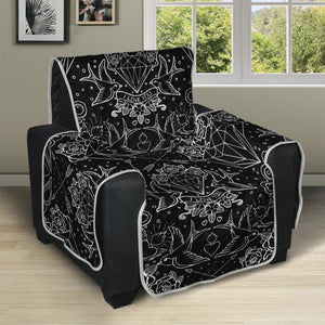 Black And White Tattoo Print Recliner Protector