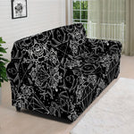 Black And White Tattoo Print Sofa Cover