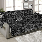 Black And White Tattoo Print Sofa Protector