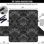 Black And White Tattoo Print Sofa Protector