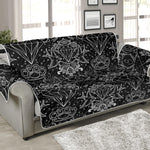 Black And White Tattoo Print Sofa Protector